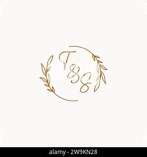 TS wedding initials logo design ideas Stock Vector