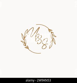 US wedding initials logo design ideas Stock Vector