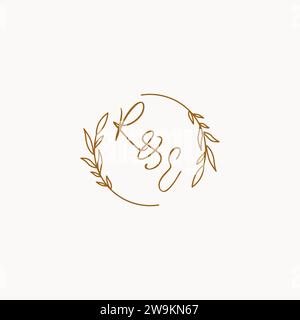 RE wedding initials logo design ideas Stock Vector