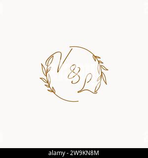 VL wedding initials logo design ideas Stock Vector