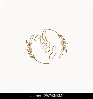 WE wedding initials logo design ideas Stock Vector