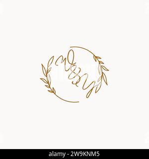 WY wedding initials logo design ideas Stock Vector