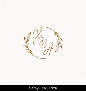 XA wedding initials logo design ideas Stock Vector