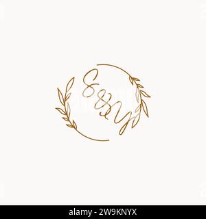 SY wedding initials logo design ideas Stock Vector