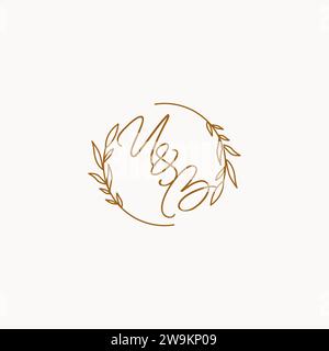 UB wedding initials logo design ideas Stock Vector