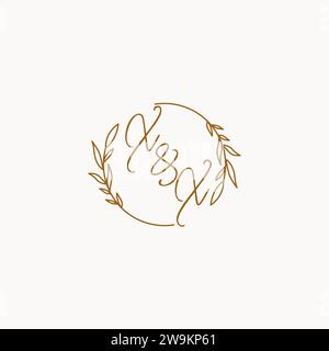 XX wedding initials logo design ideas Stock Vector