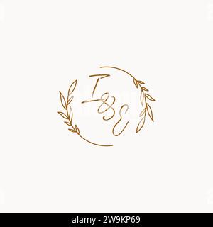 IE wedding initials logo design ideas Stock Vector