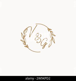 VG wedding initials logo design ideas Stock Vector