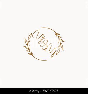YY wedding initials logo design ideas Stock Vector