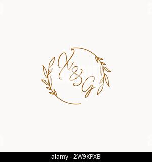 XG wedding initials logo design ideas Stock Vector