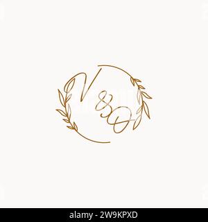VO wedding initials logo design ideas Stock Vector