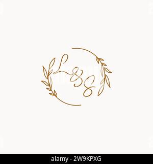 LS wedding initials logo design ideas Stock Vector