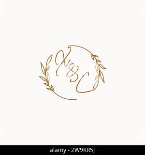 XC wedding initials logo design ideas Stock Vector