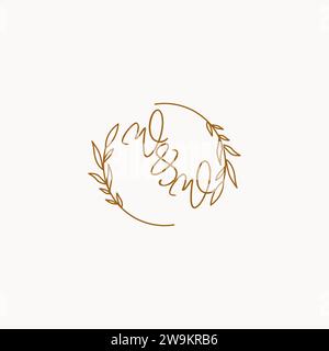WW initial wedding monogram logo design Stock Vector Image & Art - Alamy