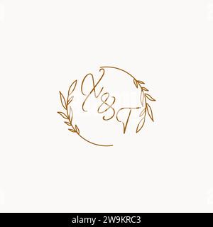 XT wedding initials logo design ideas Stock Vector