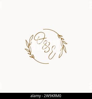 OE wedding initials logo design ideas Stock Vector