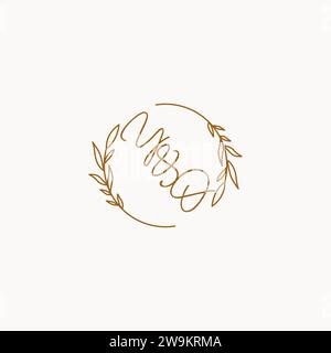 YO wedding initials logo design ideas Stock Vector