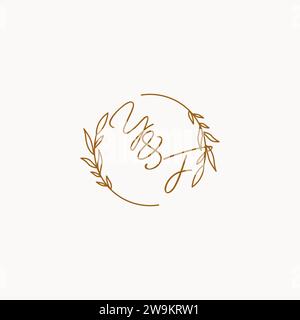 YF wedding initials logo design ideas Stock Vector