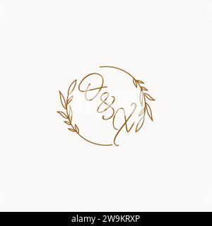 OX wedding initials logo design ideas Stock Vector