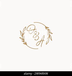 OA wedding initials logo design ideas Stock Vector