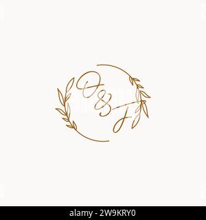 OF wedding initials logo design ideas Stock Vector