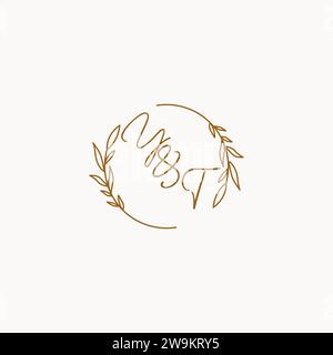 YT wedding initials logo design ideas Stock Vector
