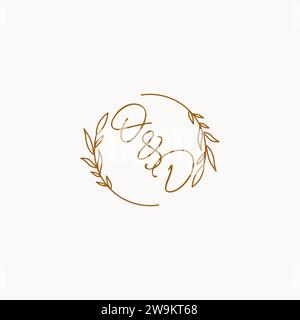 OD wedding initials logo design ideas Stock Vector