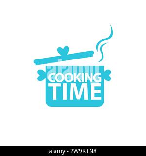 Time for Cooking icon. Blue icon on white background. From blue icon set. Stock Vector