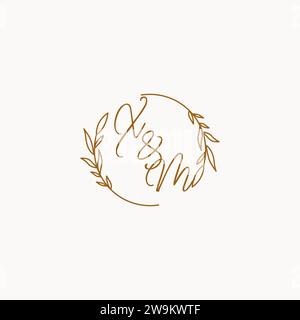 XM wedding initials logo design ideas Stock Vector