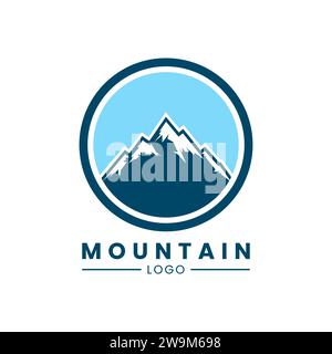 Mountain logo design. mountain logo design concept. Stock Vector