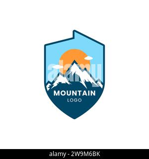 Mountain logo design. mountain logo design concept. Stock Vector