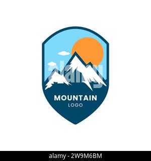 Mountain logo design. mountain logo design concept. Stock Vector