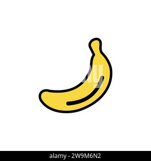 banana icon vector isolated on white background. banana icon Stock Vector