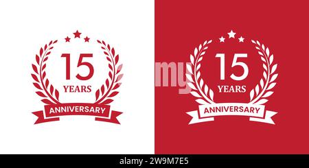 anniversary badge design. anniversary logo template Stock Vector
