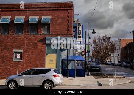 Kansas City, Missouri - December 28, 2023: 18th and Vine Jazz District in KC Stock Photo