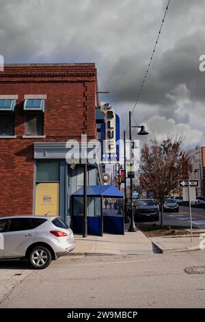 Kansas City, Missouri - December 28, 2023: 18th and Vine Jazz District in KC Stock Photo