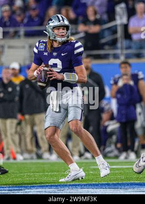 December 28, 2023: Kansas State Quarterback Avery Johnson (2) During ...