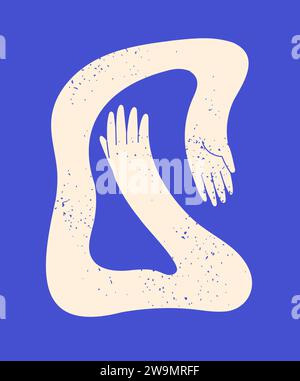 Abstract wiggling gesticulating hands vector Stock Vector
