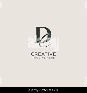 Initials DC letter monogram with elegant luxury style. Corporate identity and personal logo vector graphic Stock Vector