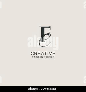 Initials FC letter monogram with elegant luxury style. Corporate identity and personal logo vector graphic Stock Vector