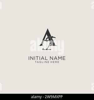 AI elegant luxury monogram logo or badge template with scrolls and ...