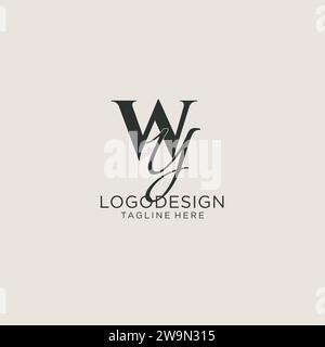Initials WY letter monogram with elegant luxury style. Corporate identity and personal logo vector graphic Stock Vector