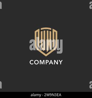 VW Logo monogram with shield shape outline design template isolated in ...