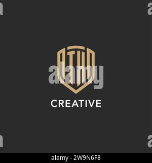 TX Logo monogram with shield shape designs template vector icon modern ...