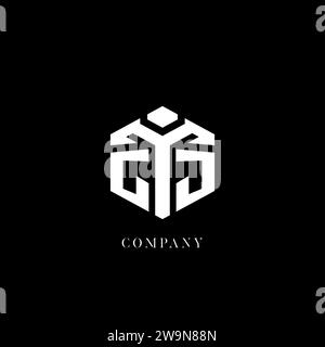 GJ monogram initial logo with hexagon style design ideas Stock Vector ...