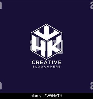 creative HK letter monogram strong and bold logo vector concept Stock ...