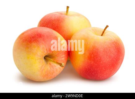 colorful apple path isolated on white Stock Photo