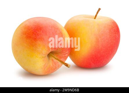 colorful apple path isolated on white Stock Photo
