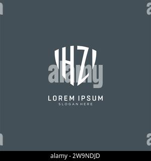 HZ Monogram geometric shape style template. Monogram initial design ...