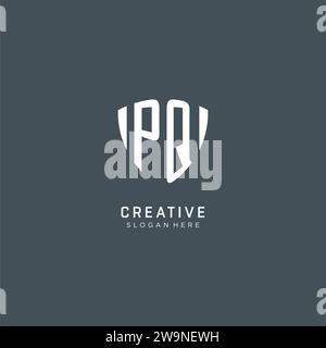 Initial PQ Letter Logo With Creative Modern Business Typography Vector ...